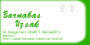 barnabas uzsak business card